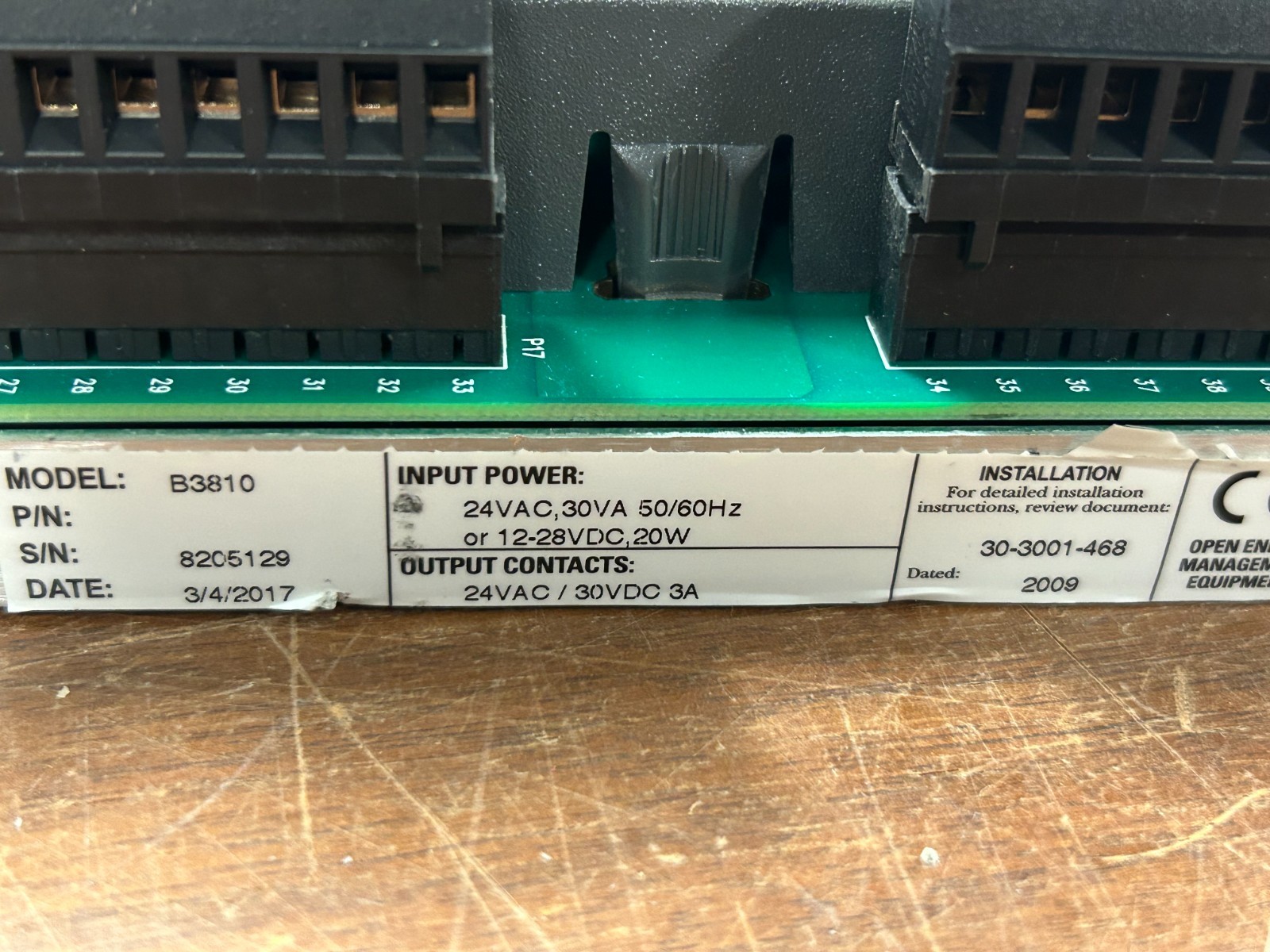 Schneider Electric Andover Continuum Model B3810 Series BACnet Controller