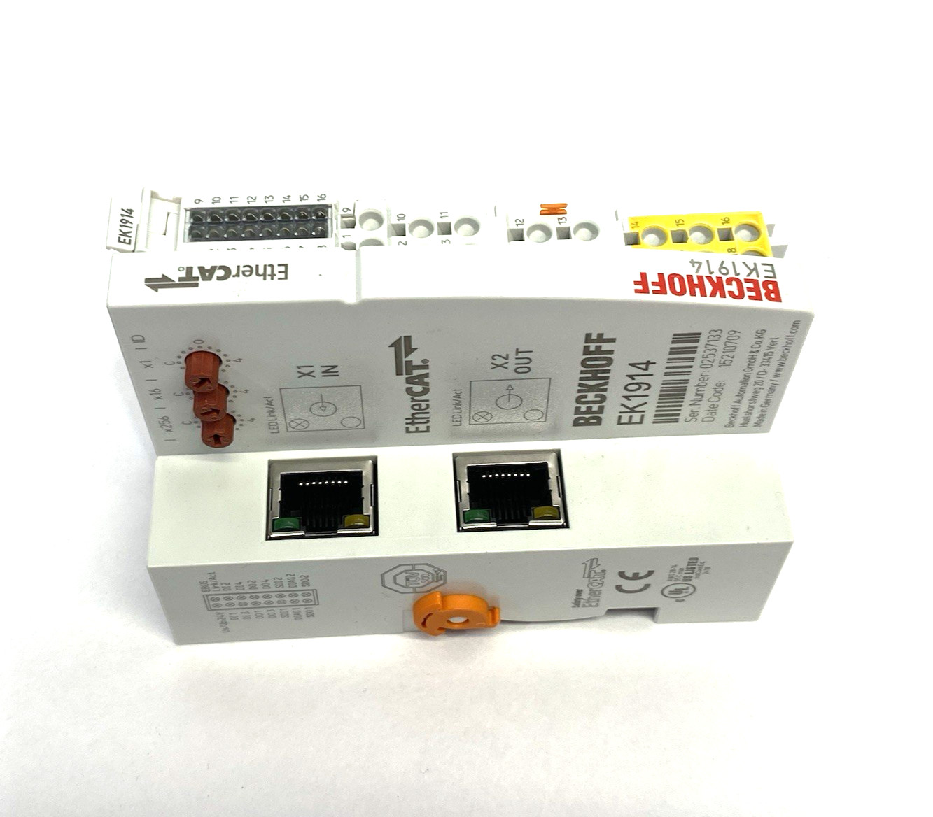Beckhoff EK1914 EtherCAT Coupler with Integrated Digital Standard & Safety I/Os