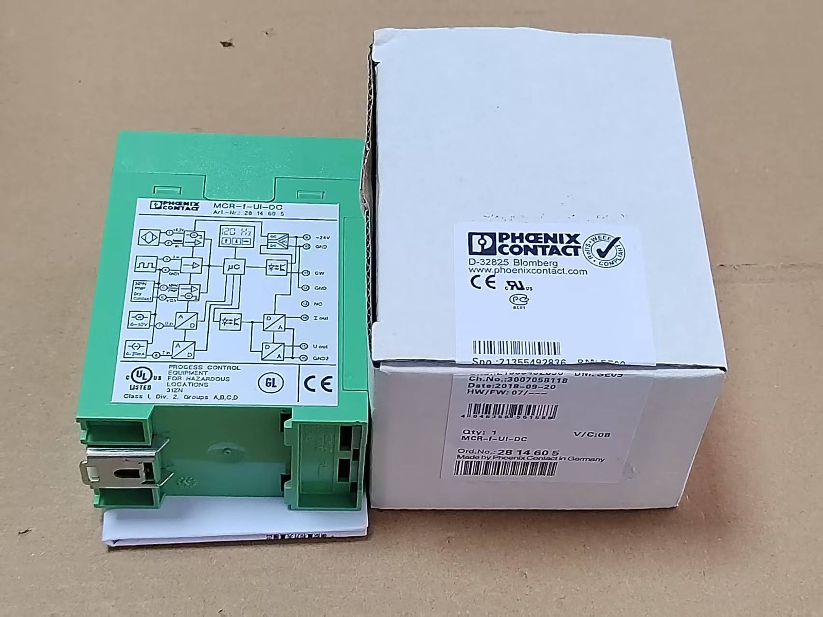 1PC PHOENIX CONTACT MCR-F-UI-DC frequency measurement transmitter 2814605#F