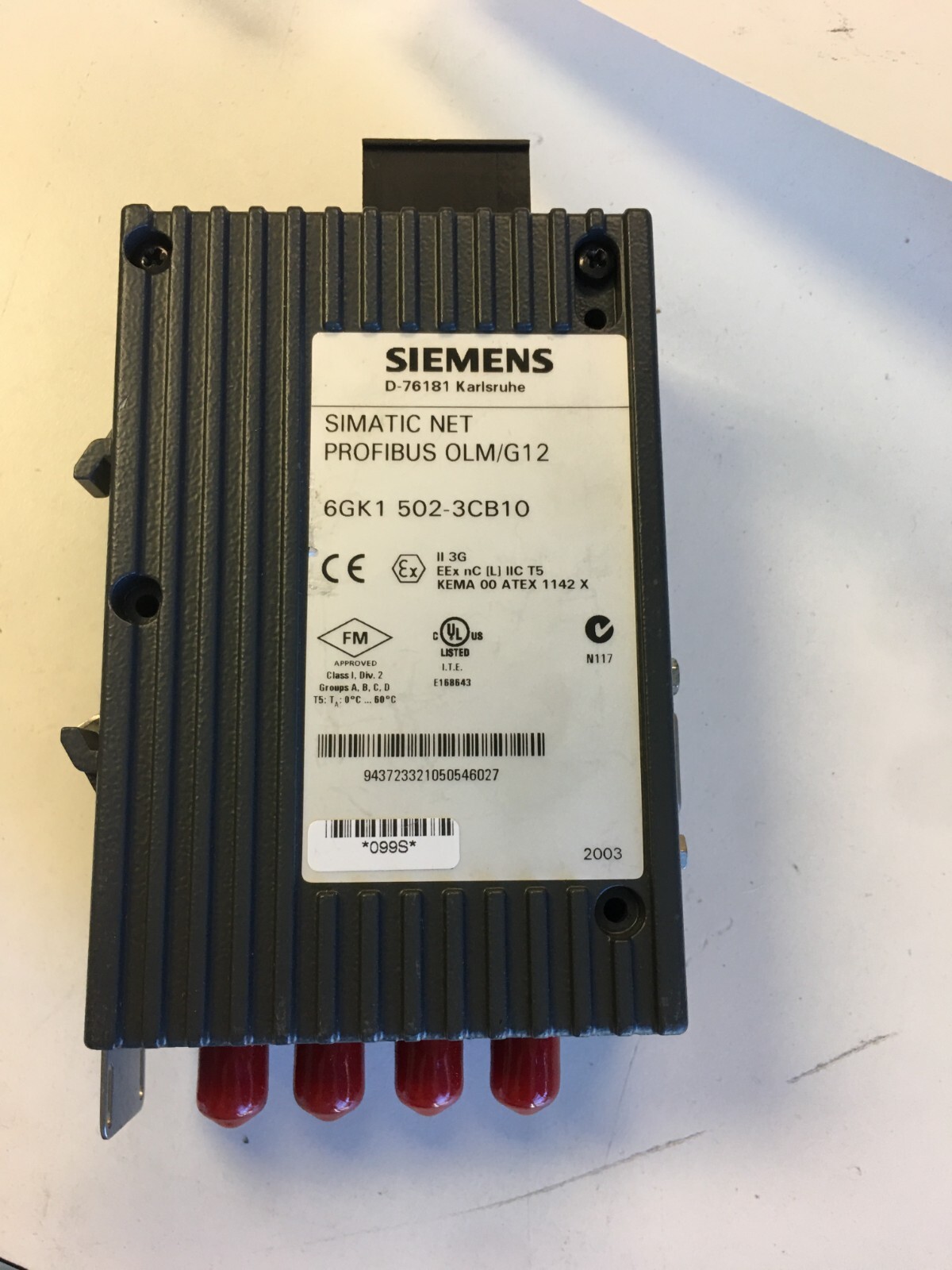 Siemens Optical Link Module 6GK1502-3CB10 6GK1 502-3CB10 -used 30 day wty
