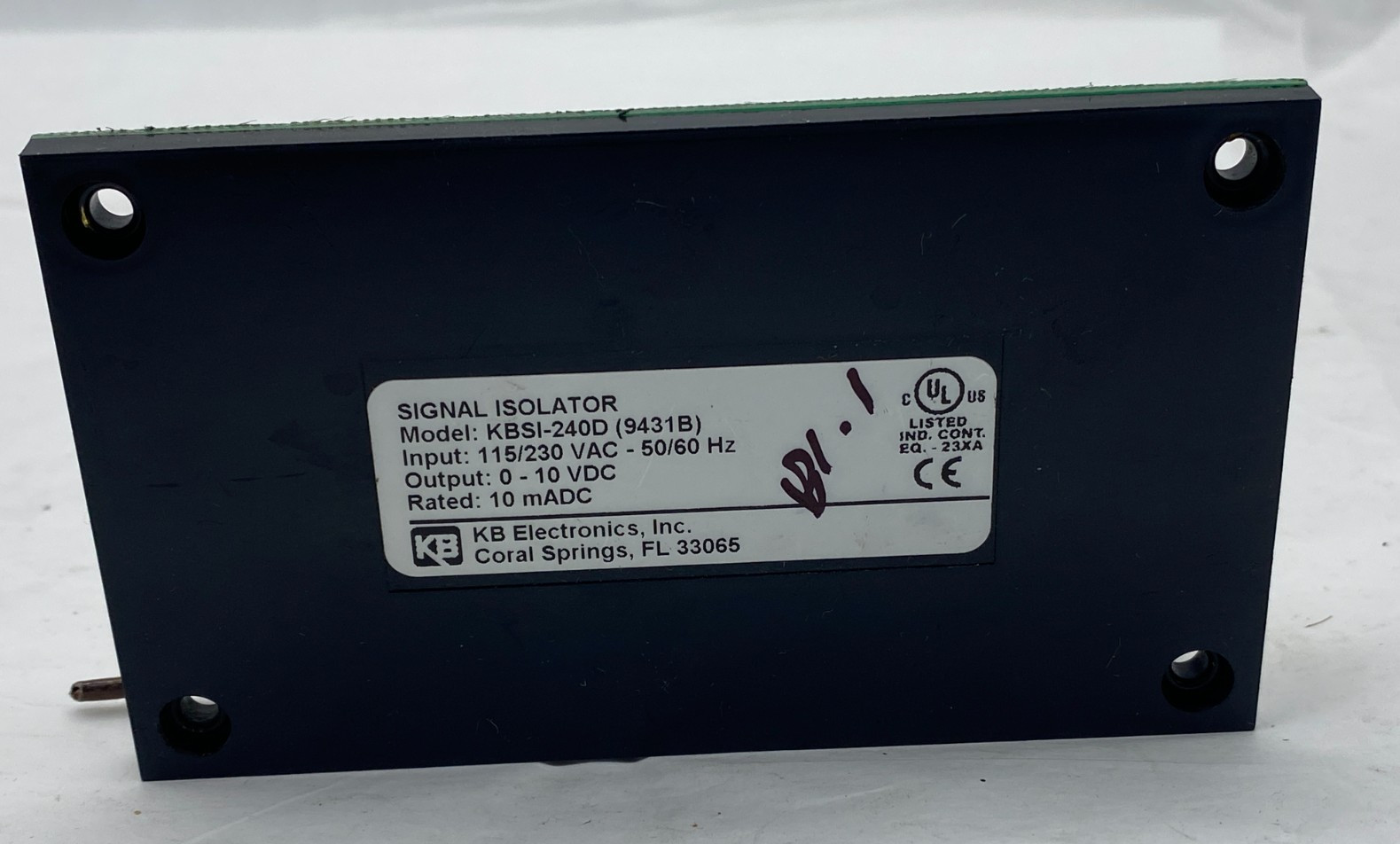 KB Electronics KBSI-240D 9431B Signal Isolator Board 115-230VAC 50/60HZ 0-10VDC