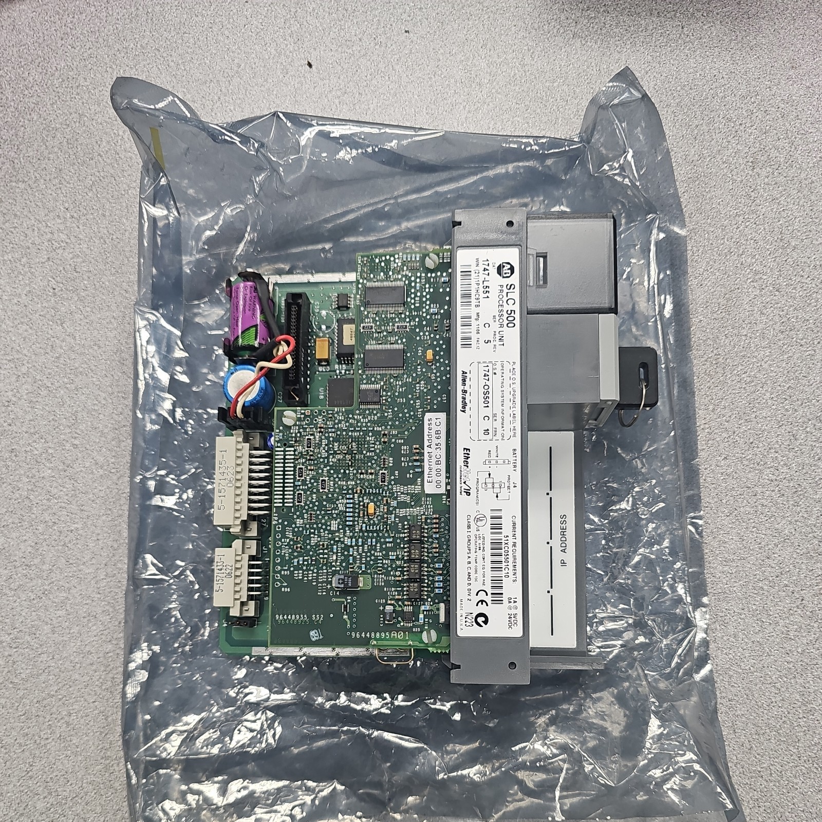 Allen Bradley 1747-L551 Ser C 1747-OS501 C FRN 10 SLC 500 5/05 CPU Processor 16K