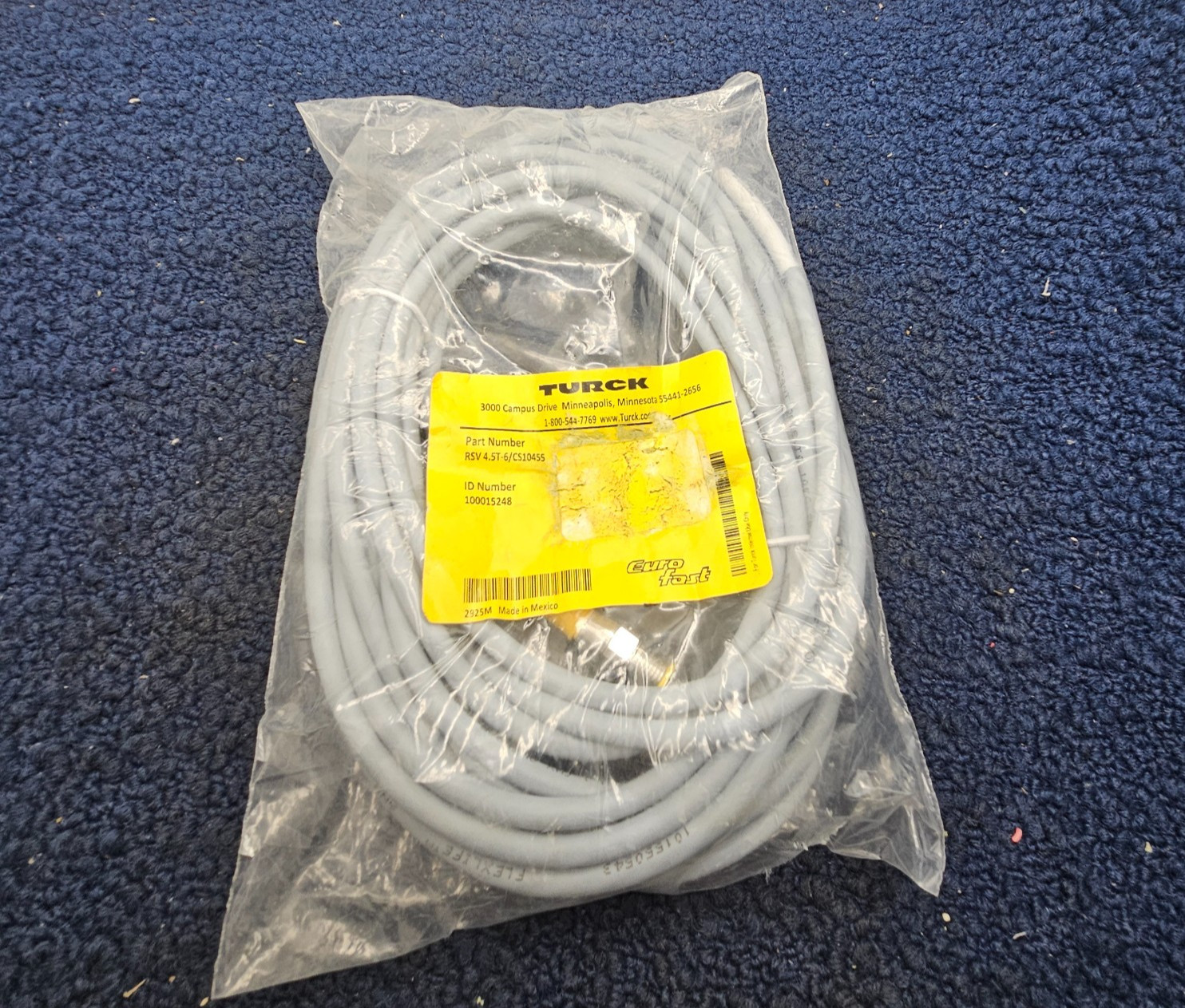 Turck RSV 4.5T-6/CS10455: Actuator Sensor Cable Cordset 100015248