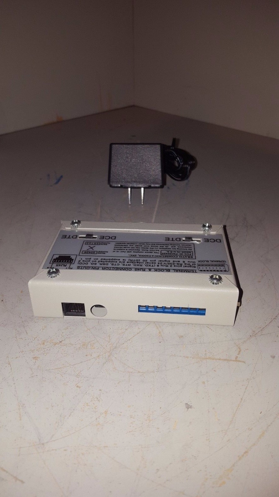 Bravo Communications Inc. Terminal Block w/ Adaptor, 115V, RJ45, 2042E, AD-0950