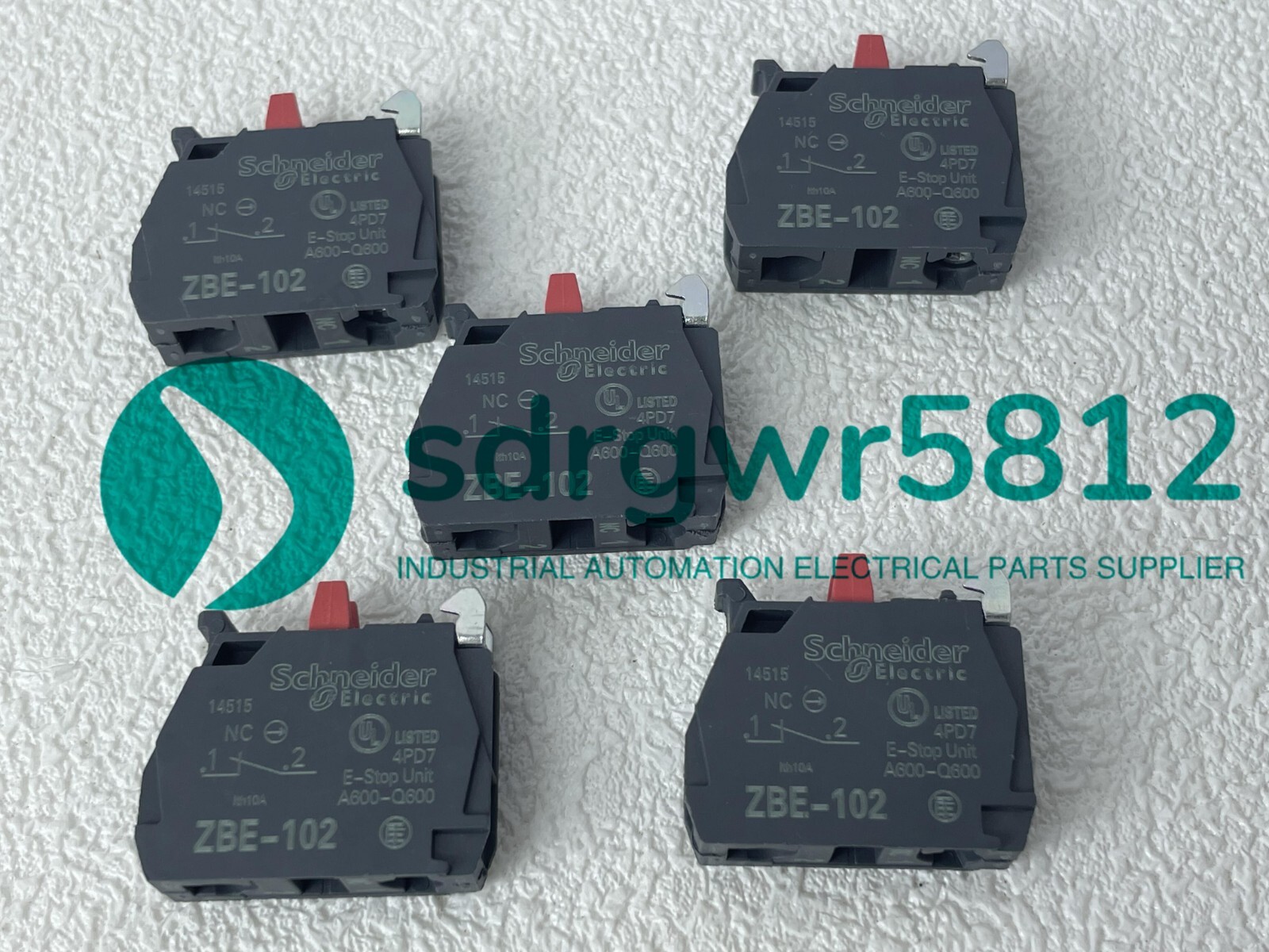 5 pieces of ZBE-102 N/O contact blocks suitable for XB4 and XB5 series products