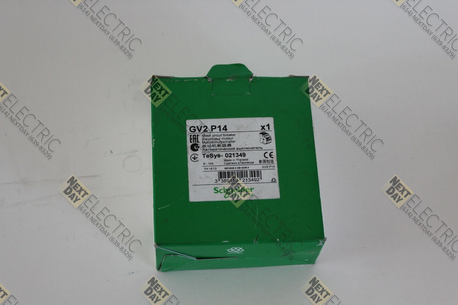 Schneider, GV2 P14, Motor Circuit Breaker Overload Protector 6-10a