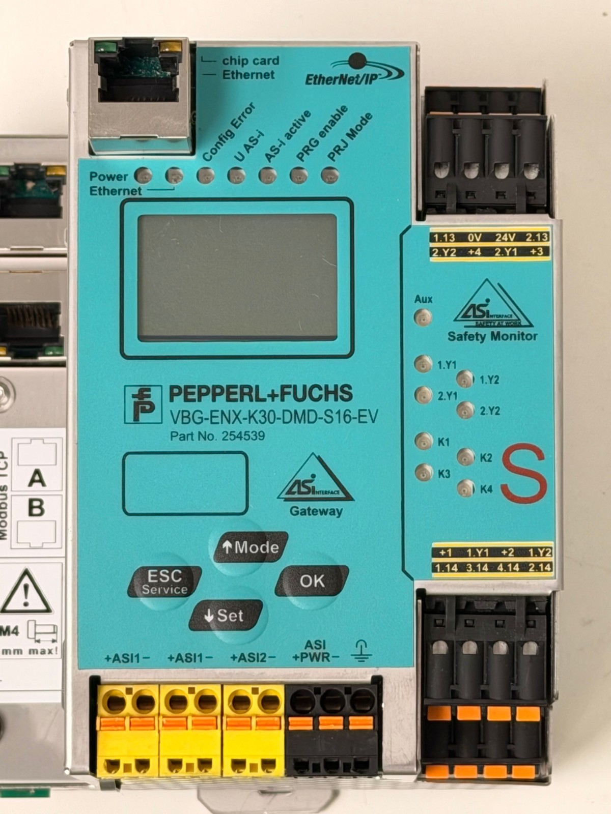 PEPPERL FUCHS VBG-ENX-K30-DMD-S16-EV ASi 3.0 ETHERNET/IP MODBUS TCP GATEWAY 2018