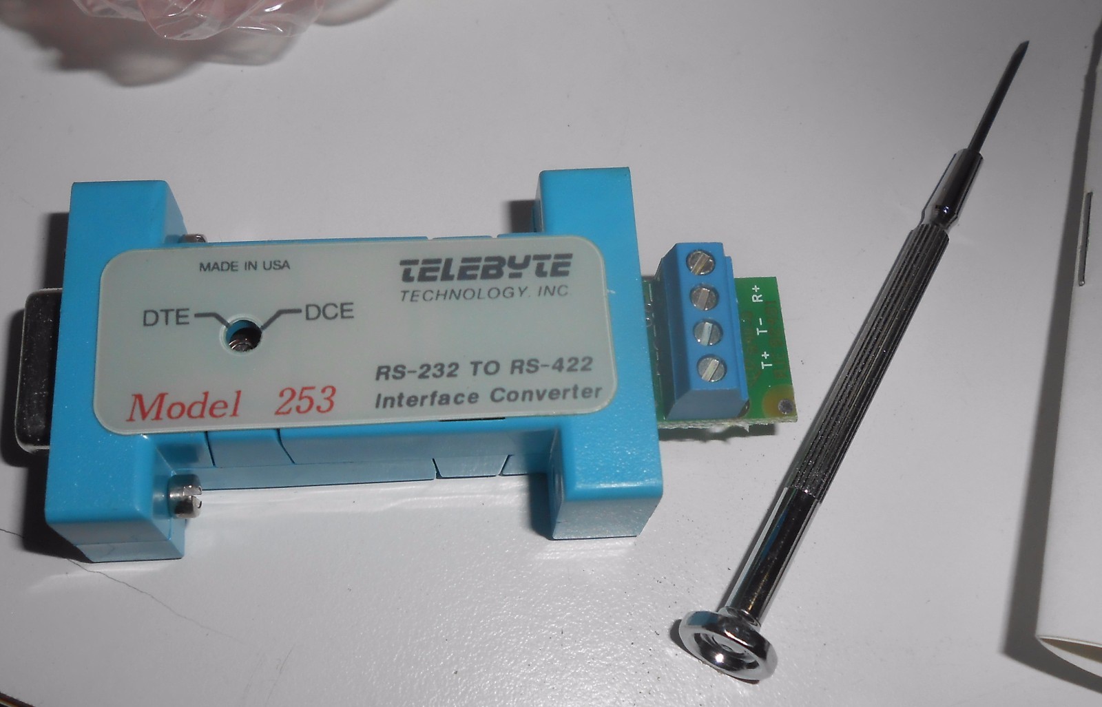 TELEBYTE 235T RS-232 TO RS-422 INTERFACE CONVERTER