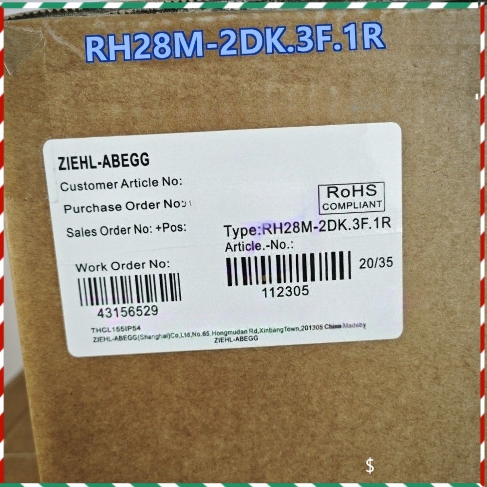 RH28M-2DK.3F.1R 1PCS ZIEHL-ABEGG 126387 400V 3~ 530/860W Siemes 6ES70 Inverter