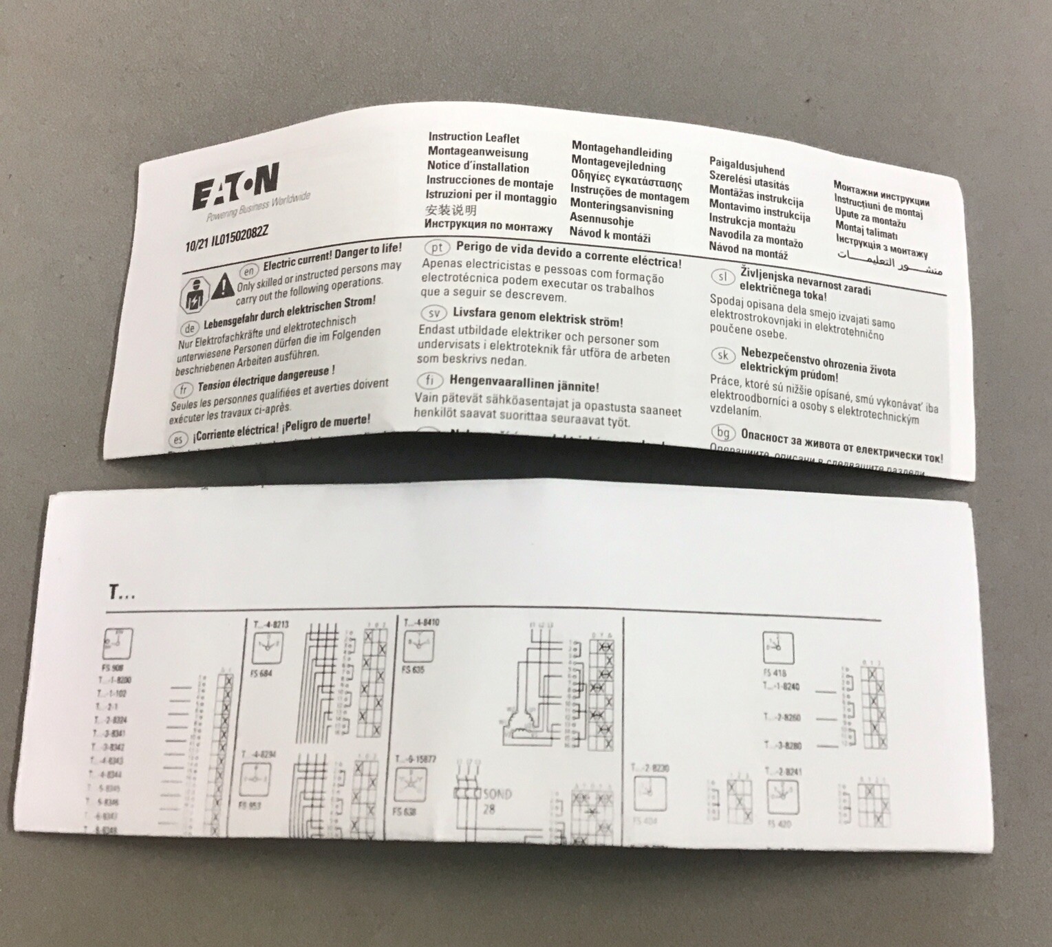 EATON MOELLER Rotary Cam Switch T3-2-8324/I2/SVB-NA (B458)