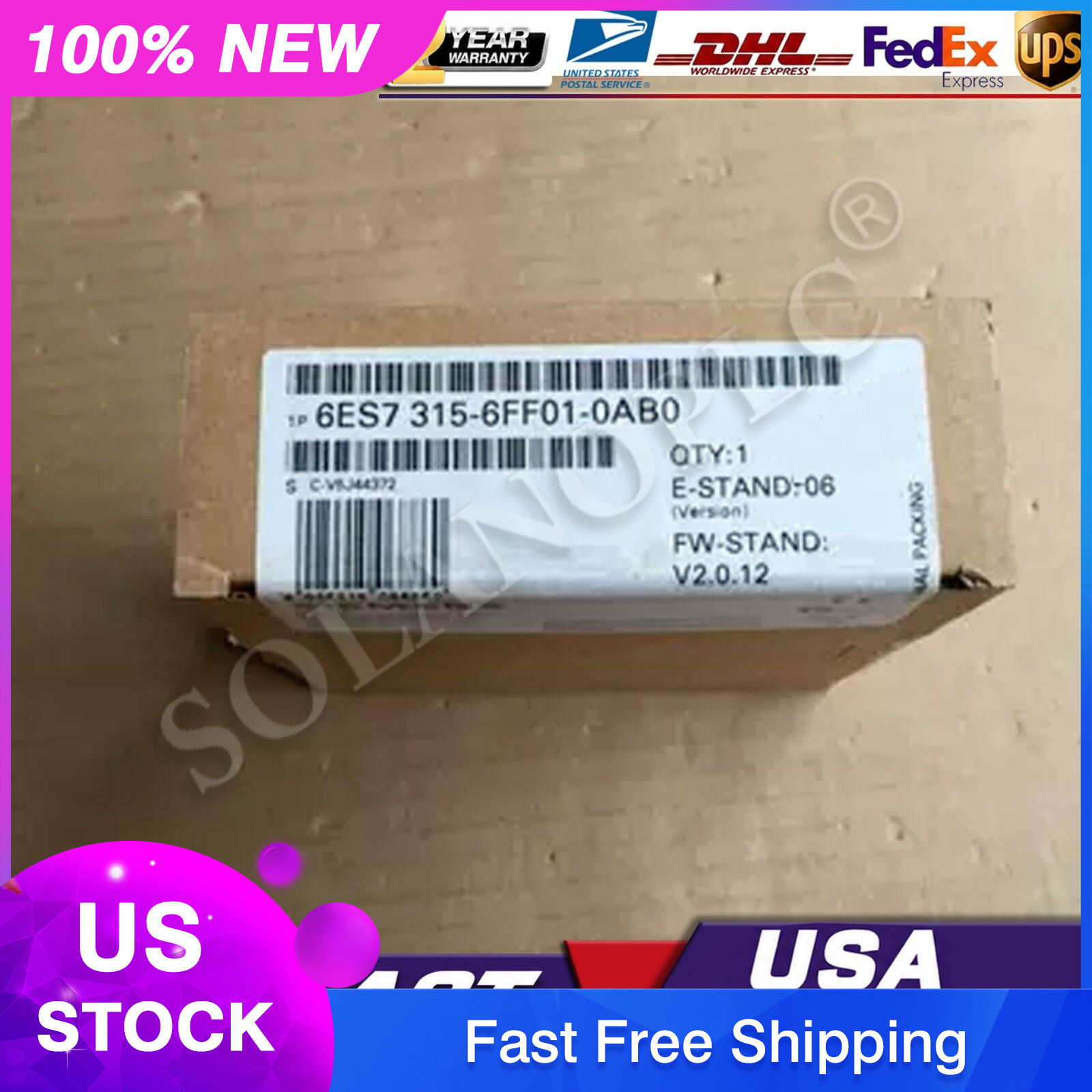 1PC New Siemens 6ES7315-6FF01-0AB0 6ES7 315-6FF01-0AB0 NEW in box