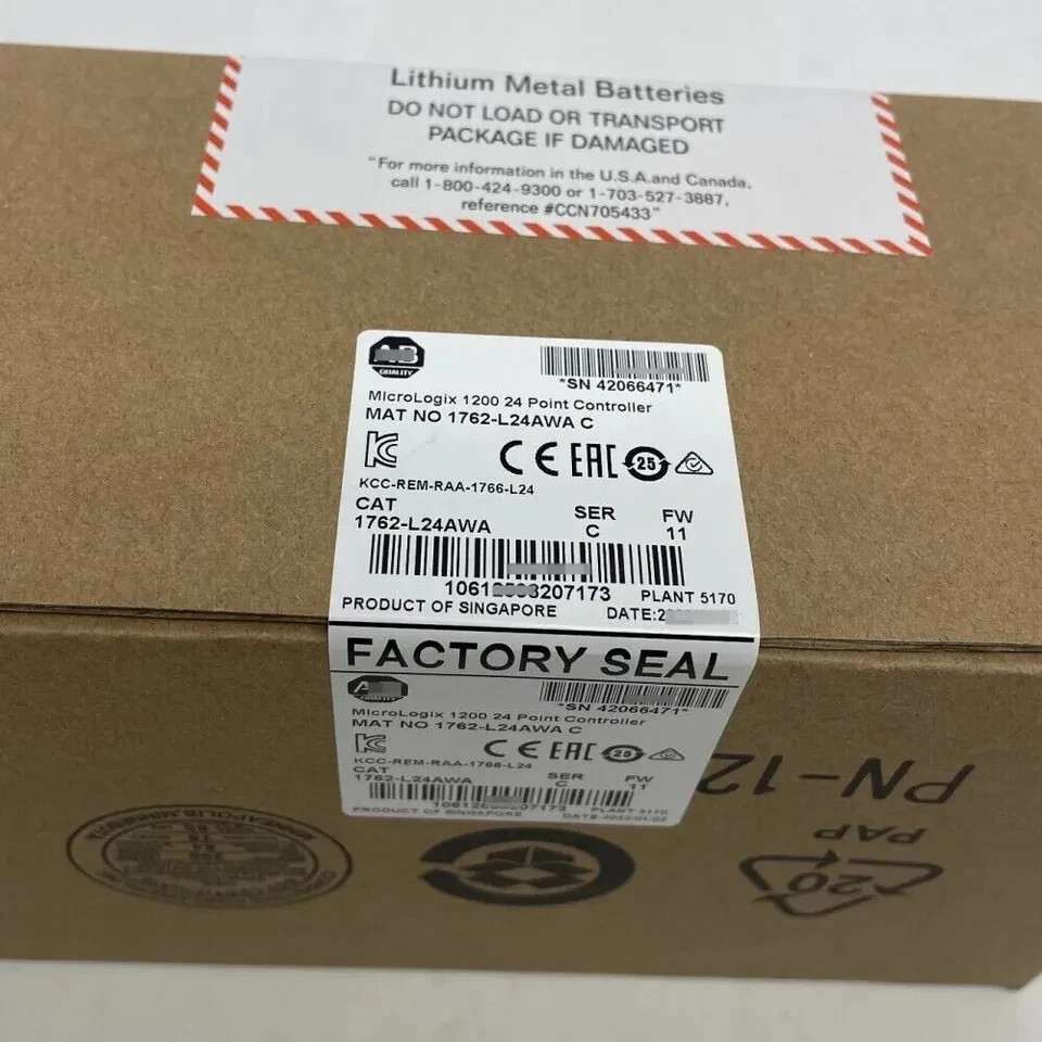 New Factory Sealed AB 1762-L24AWA SER C MicroLogix 1200 24 Point Controller