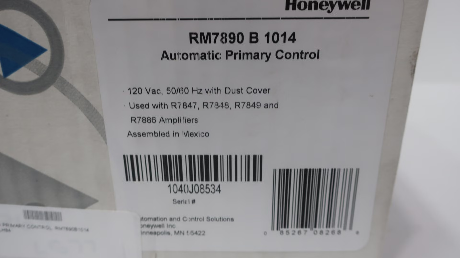 Honeywell RM7890 B 1014 Burner Control 120v-ac