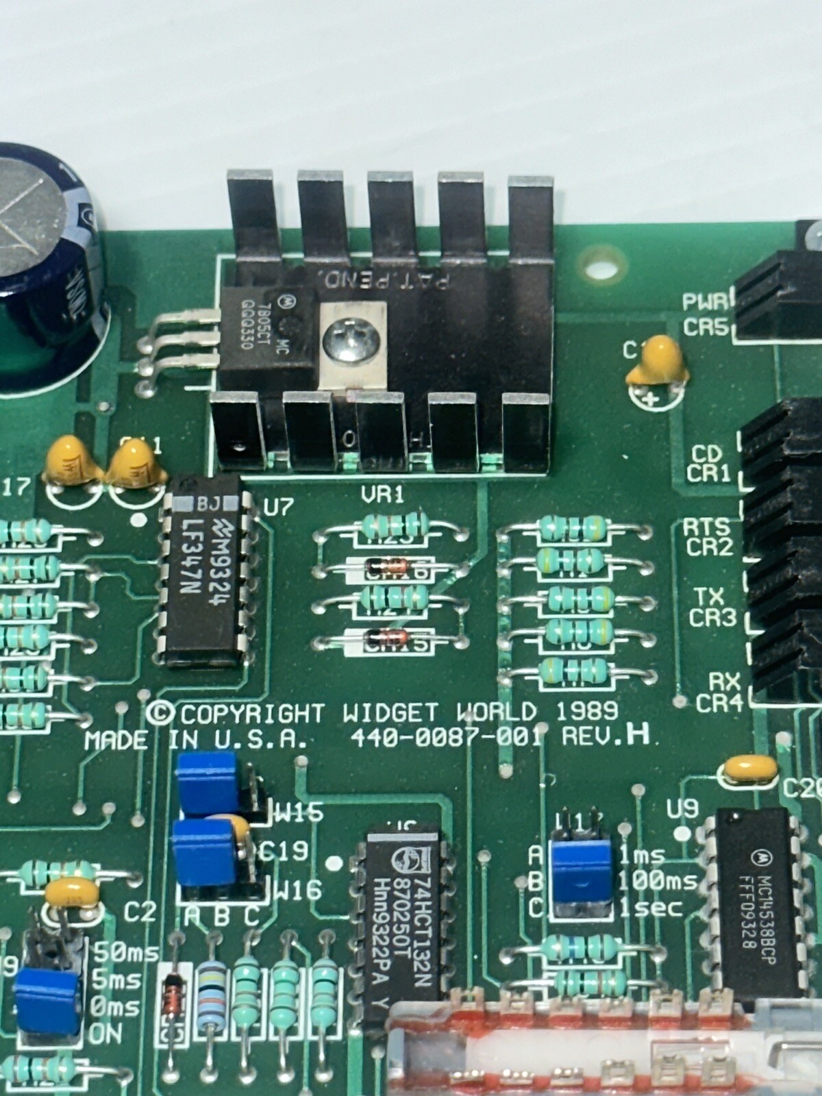 WIDGET WORLD CIRCUIT BOARD 440-0087-001 REV. H