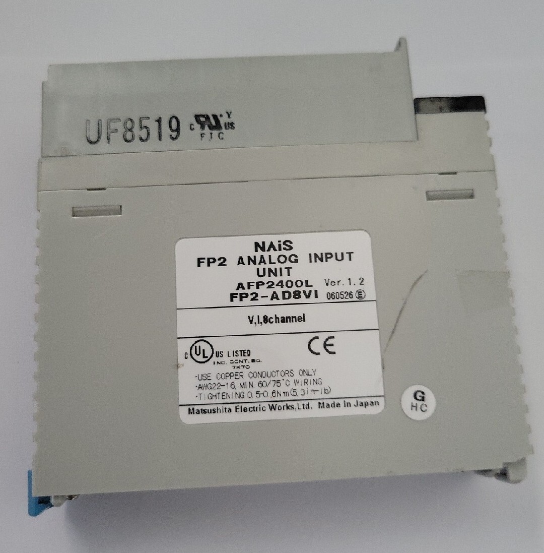 NAiS FP2-AD8VI,AFP2-400L FP2 ANALOG INPUT UNIT AD8VI