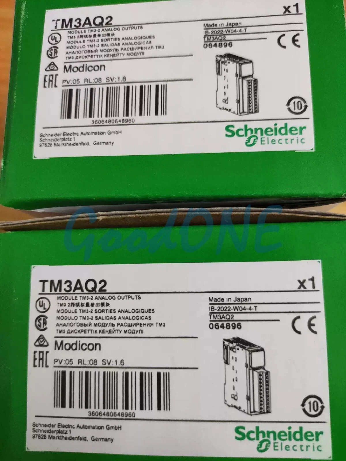TM3AQ2 Brand New Schneider TM3AQ2 Sealed Programmable Analog Output Module