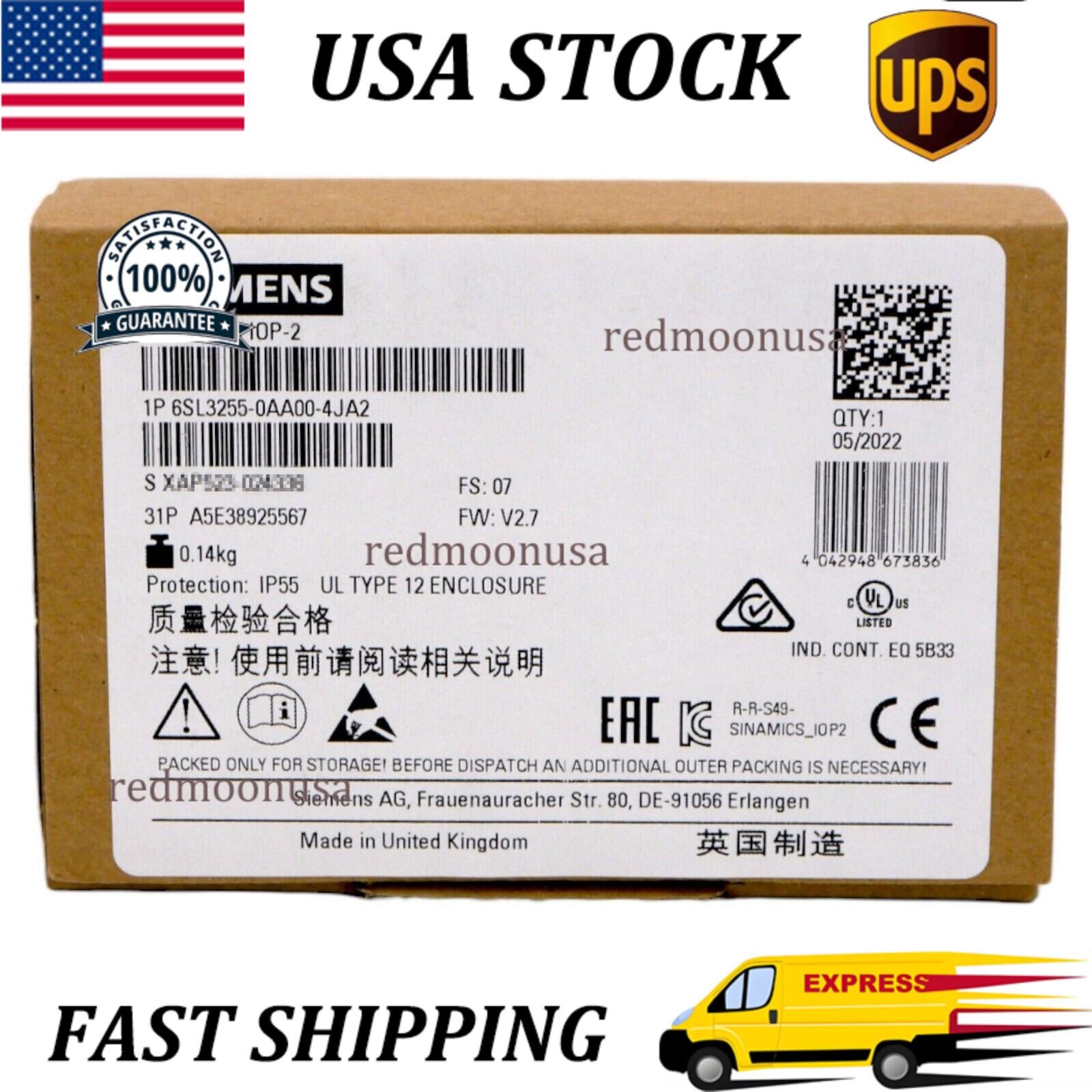 New Siemens 6SL3 255-0AA00-4JA2 6SL3255-0AA00-4JA2 Operator Panel IOP-2