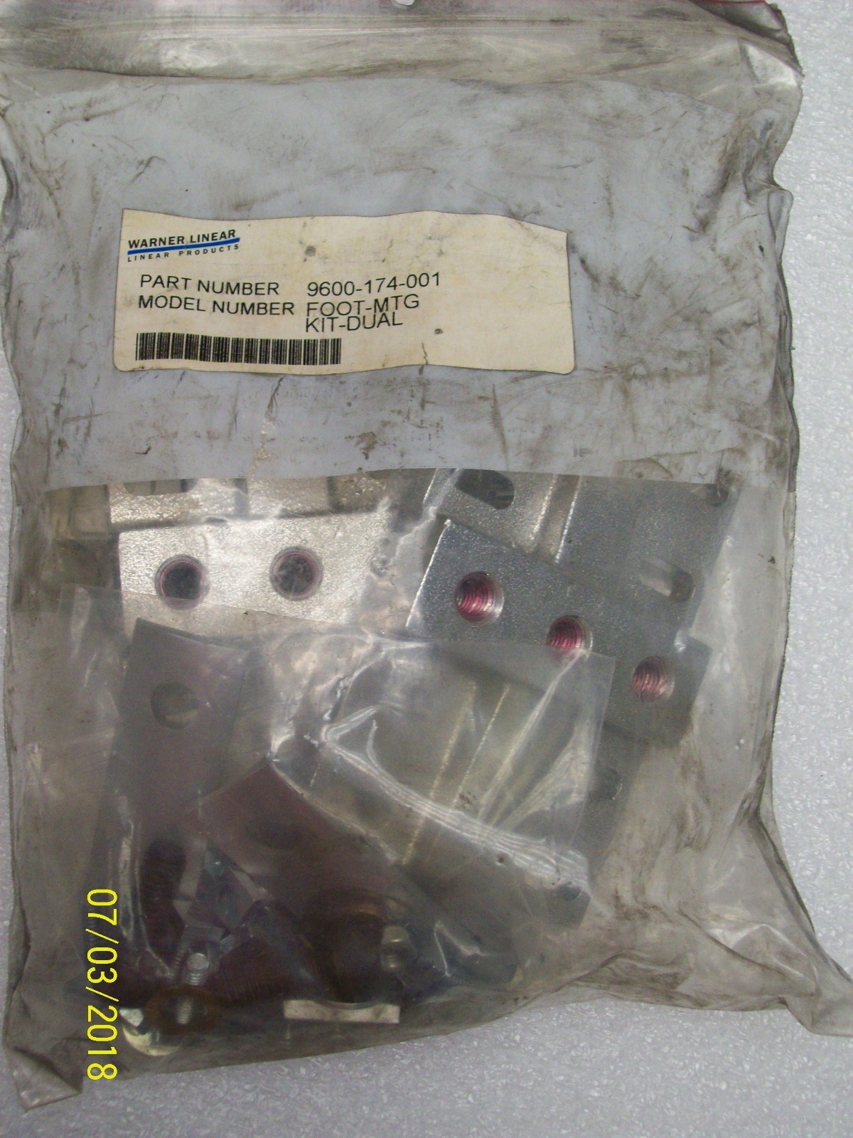 WARNER 9600-174-001 DUAL FOOT MOUNT KIT