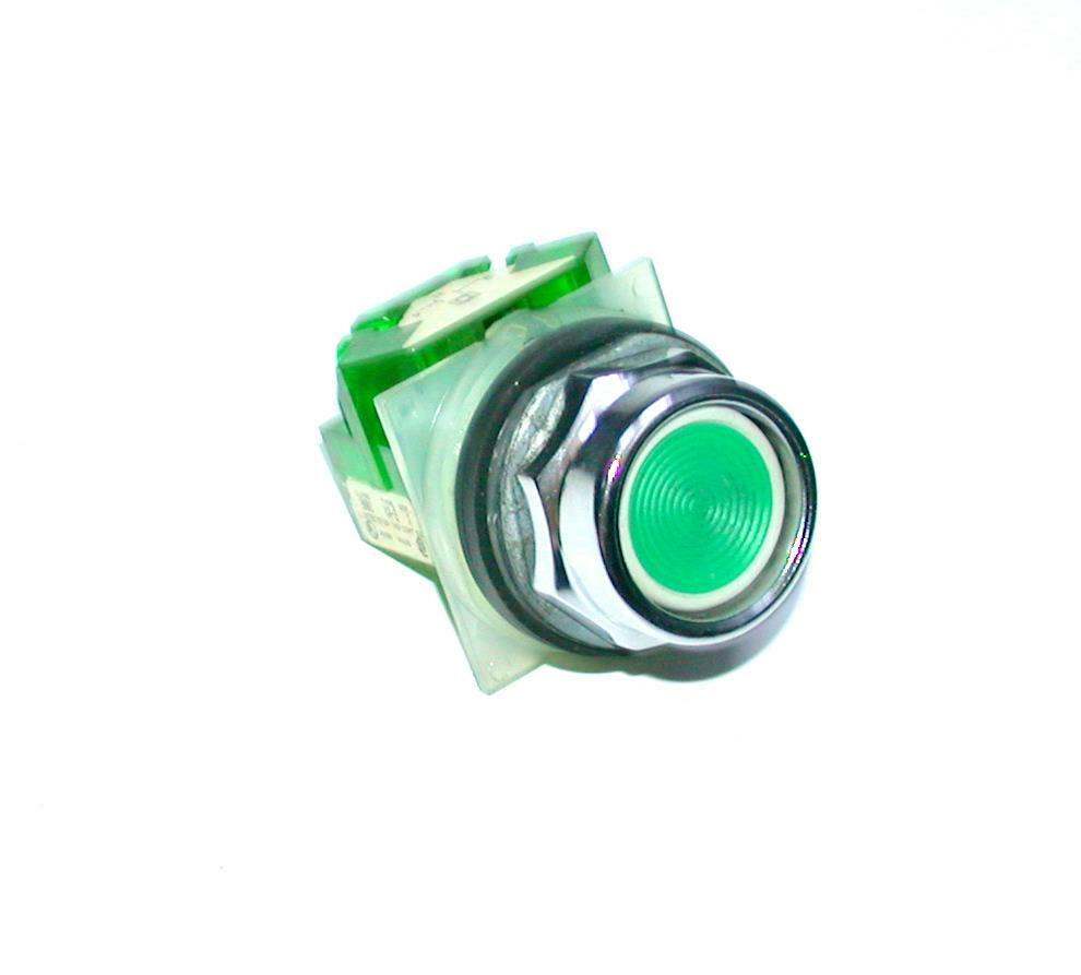 Square D 9001KA-2 Green Momentary Pushbutton 10 Amp 1 N.O. Contact