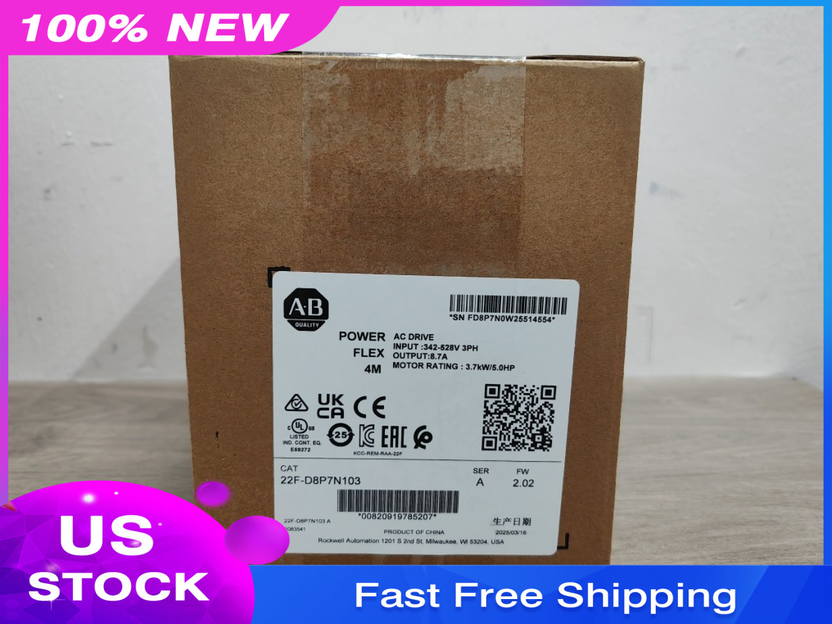 New Allen-Bradley 22F-D8P7N103 PowerFlex 4M 3.7KW 5HP AC Drive AB 22F-D8P7N103