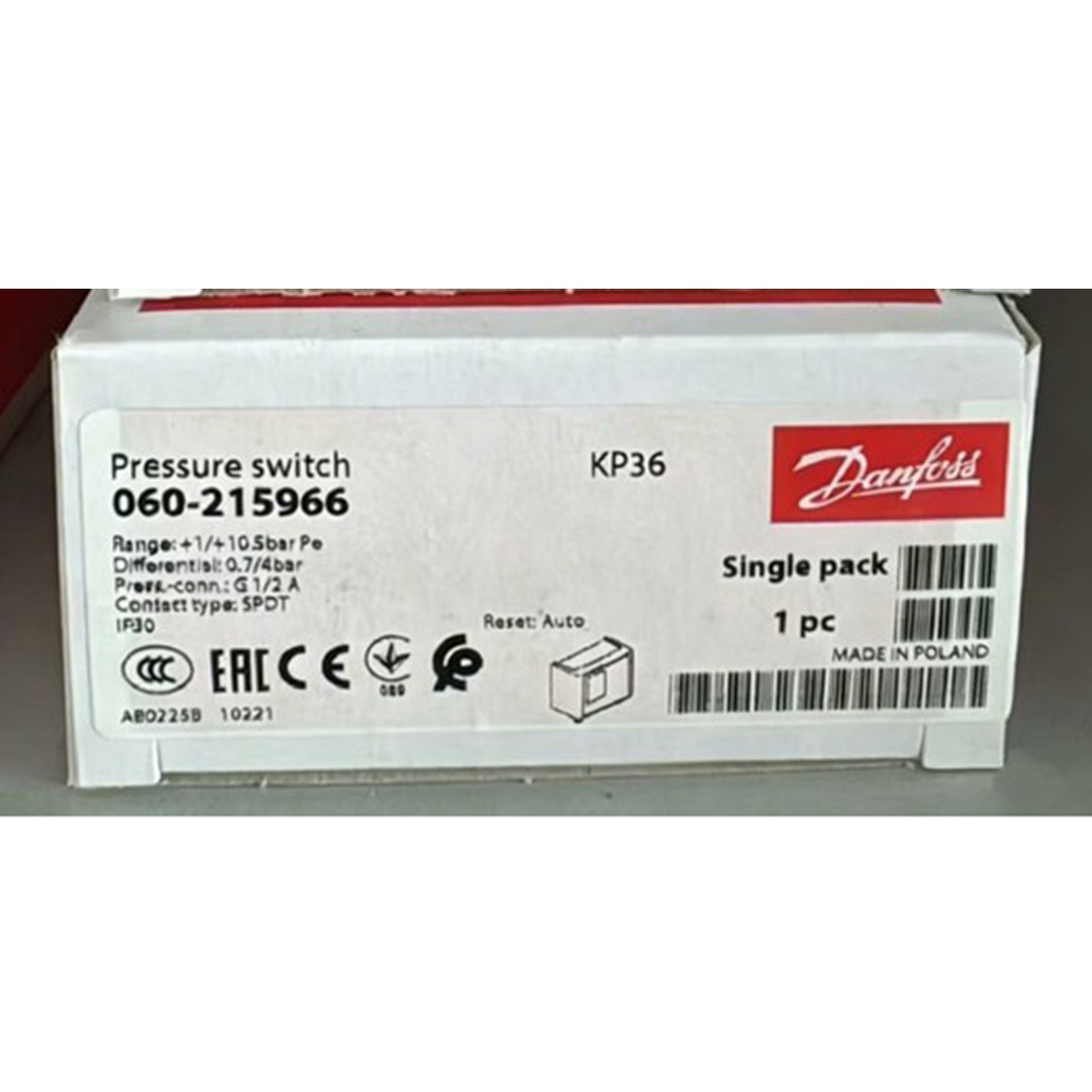 1PC New Danfoss Pressure Switch KP36 060-215966 Free Shipping#QW