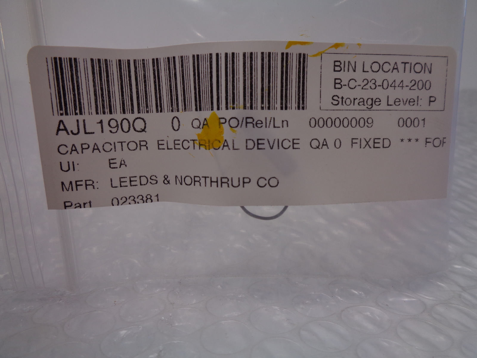 LEEDS & NORTHRUP 023421 CAPACITOR NSNP