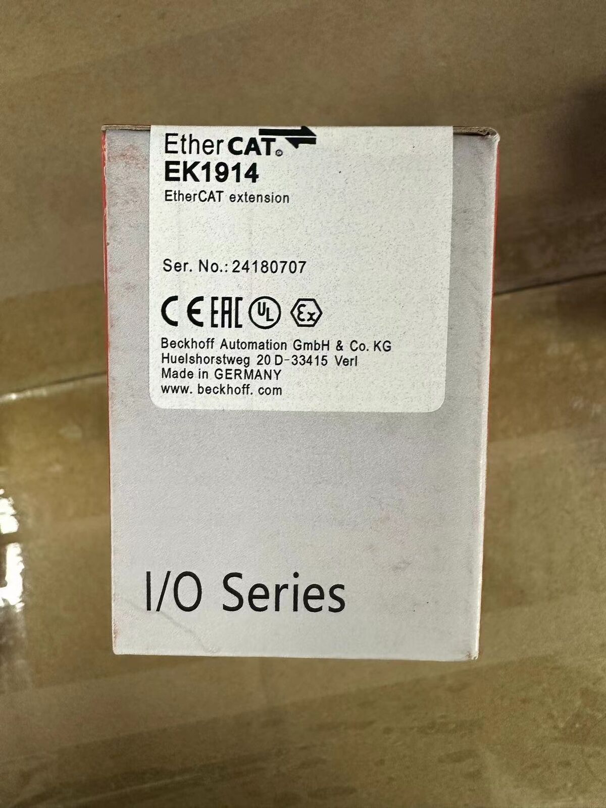 BECKHOFF EK1914 EtherCAT Coupler with integrated digital standard + safety I/Os