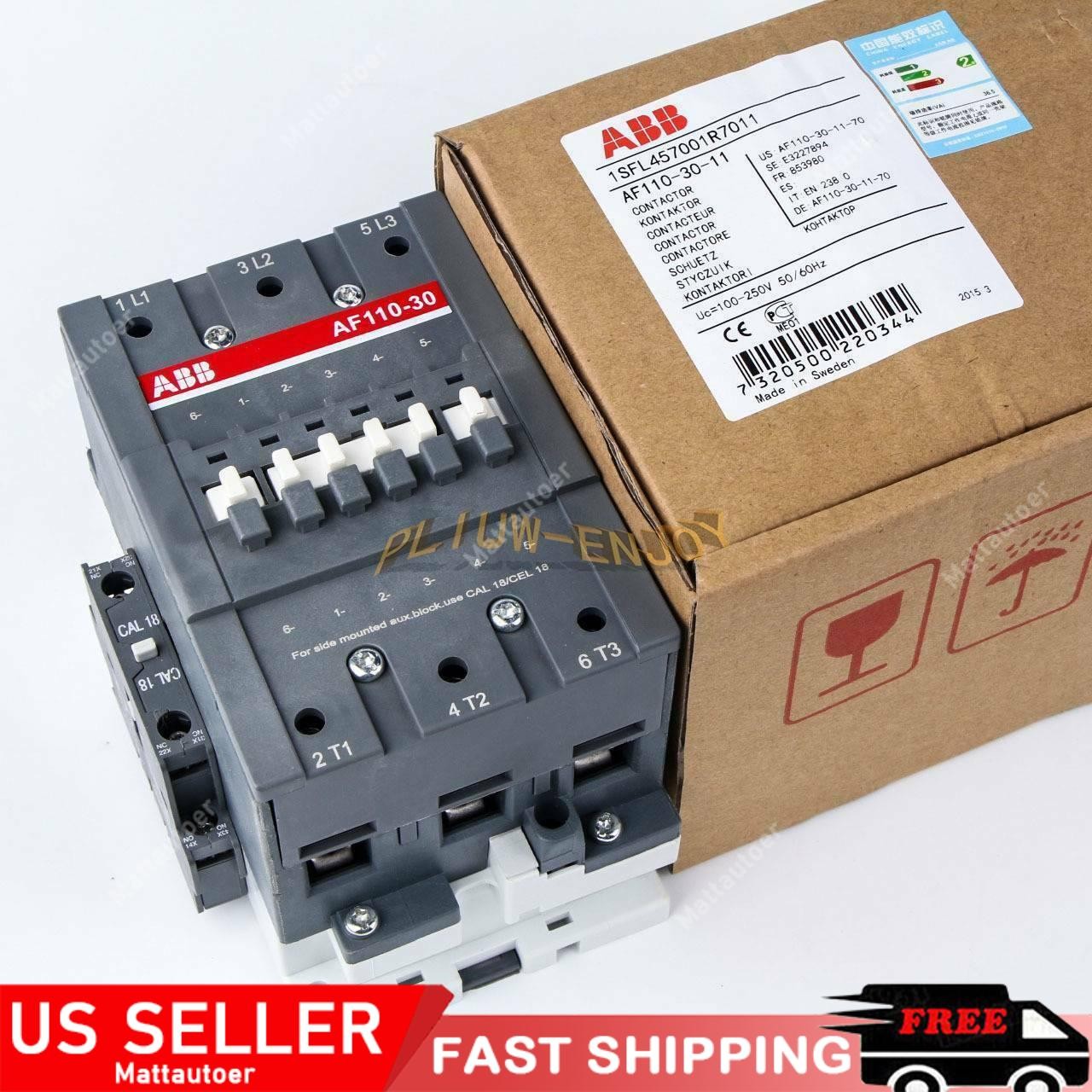 ONE ABB AF110-30-11 110-250V AF110 30 11 Contactor 1SFL457001R7011 US Free TAX