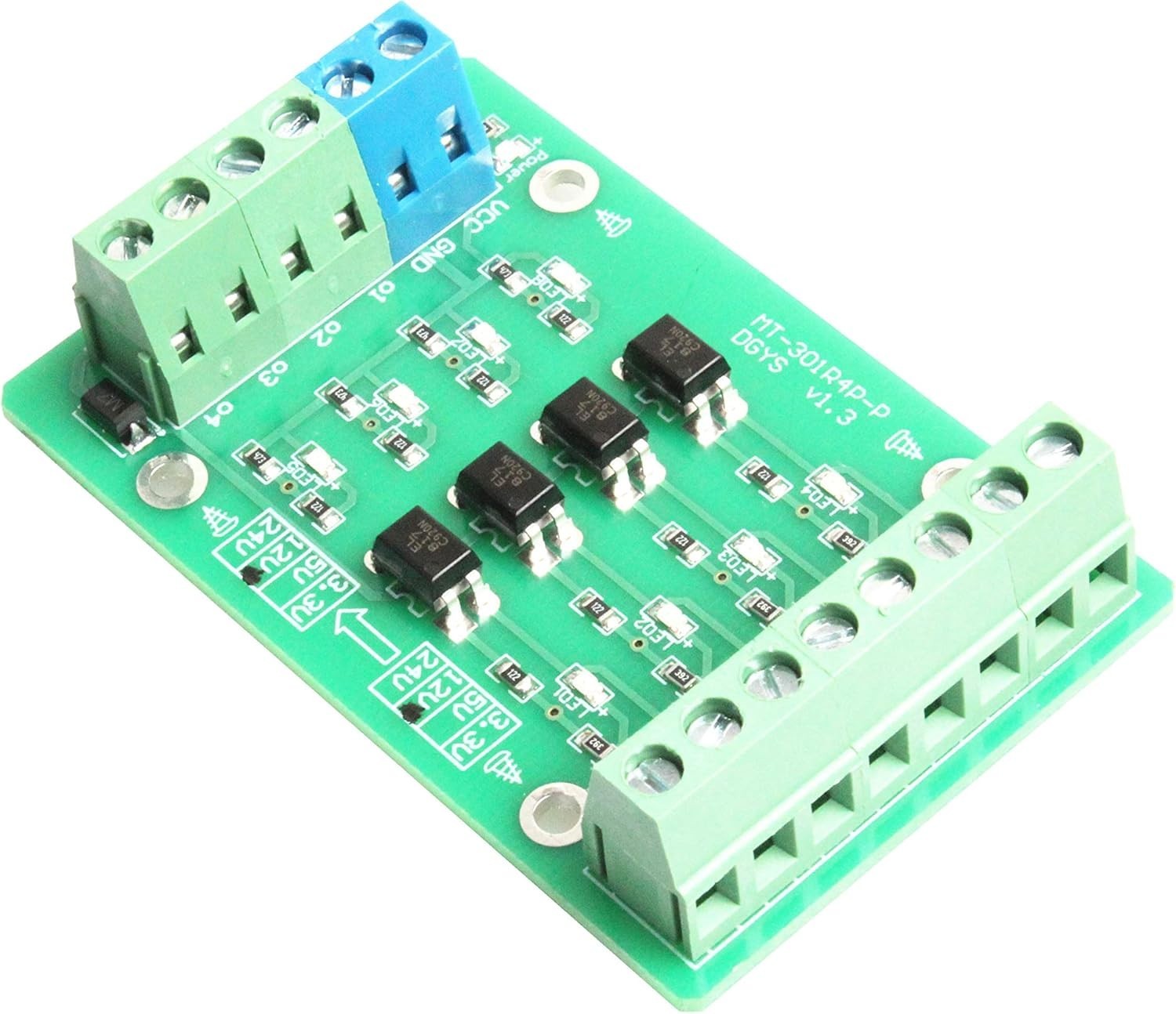 High-Performance 4-Channel Photoelectric Isolator with LED Indicator – 5V to 24V