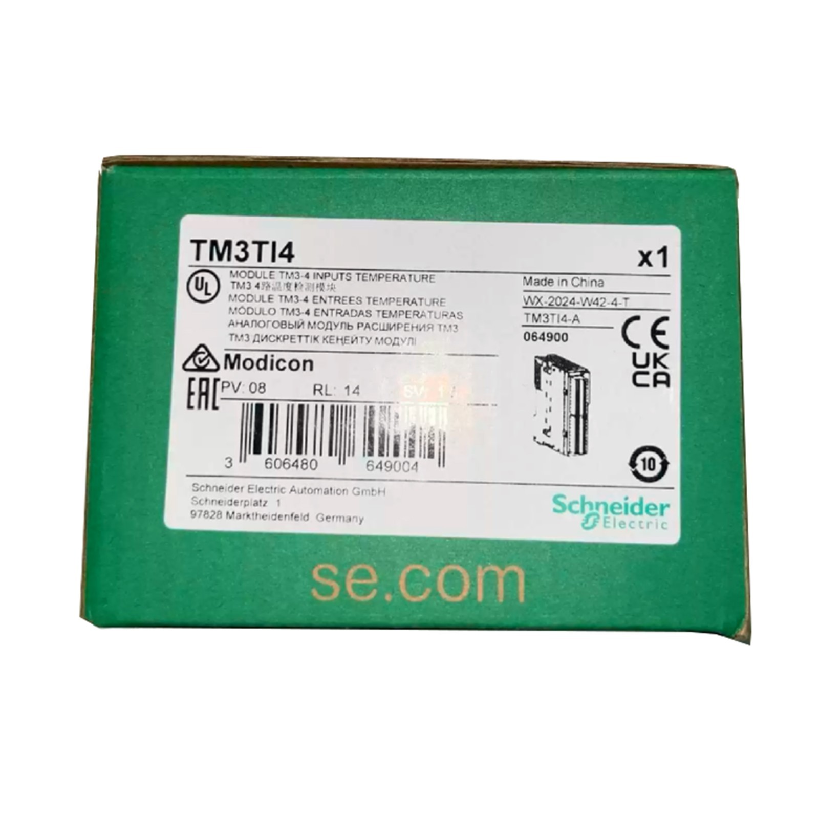 NEW Original Schneider TM3TI4 TM 3TI4 Analog input module