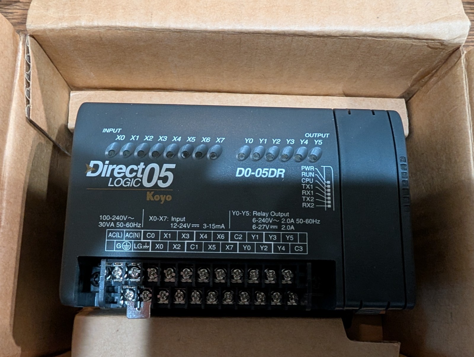 AUTOMATION DIRECT D0-05R DirectLOGIC DL05 PLC, 120-240 VAC *NIB