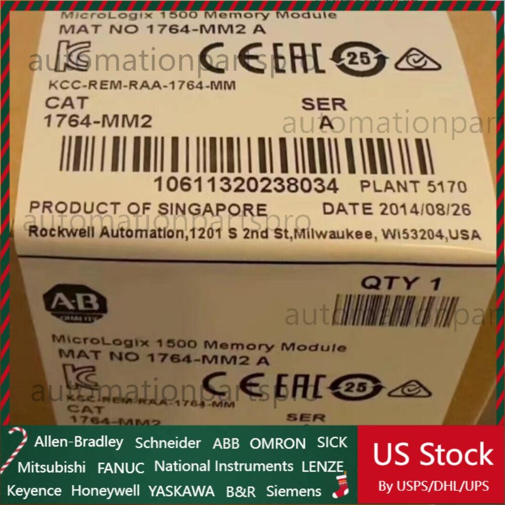 Allen-Bradley 1764-MM2 MicroLogix 1500 16 KB Memory 1764MM2 NEW US Free Tax
