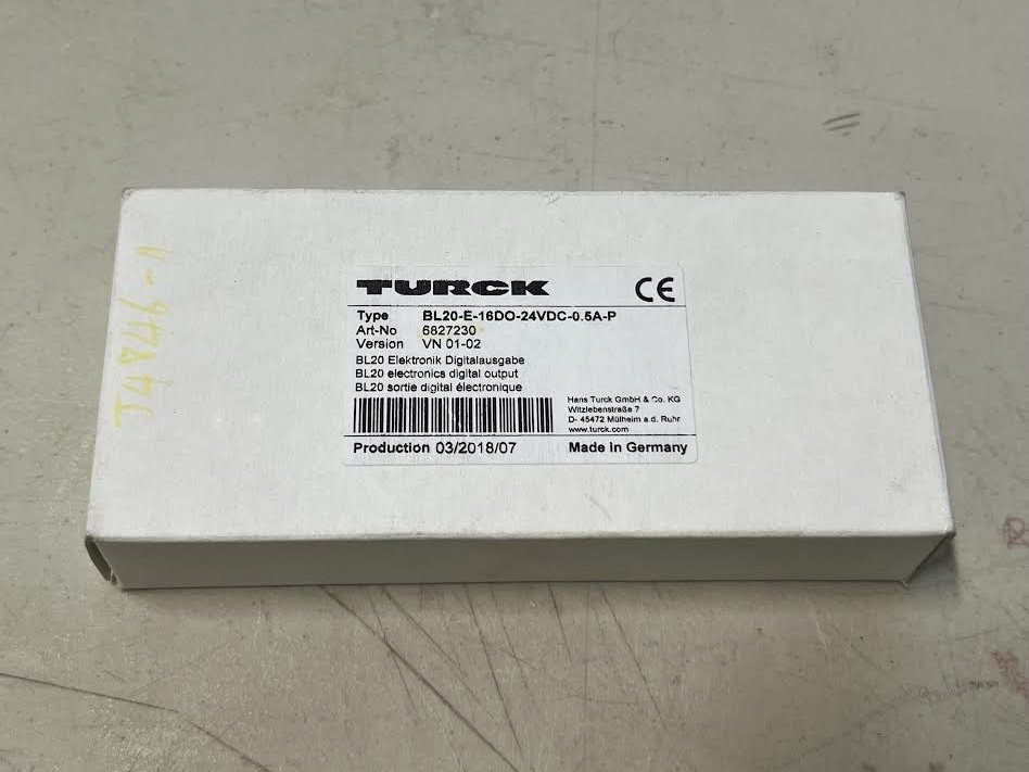 Turck BL20-E-16DO-24VDC-0.5A-P Electrinic Digital Output New open Box