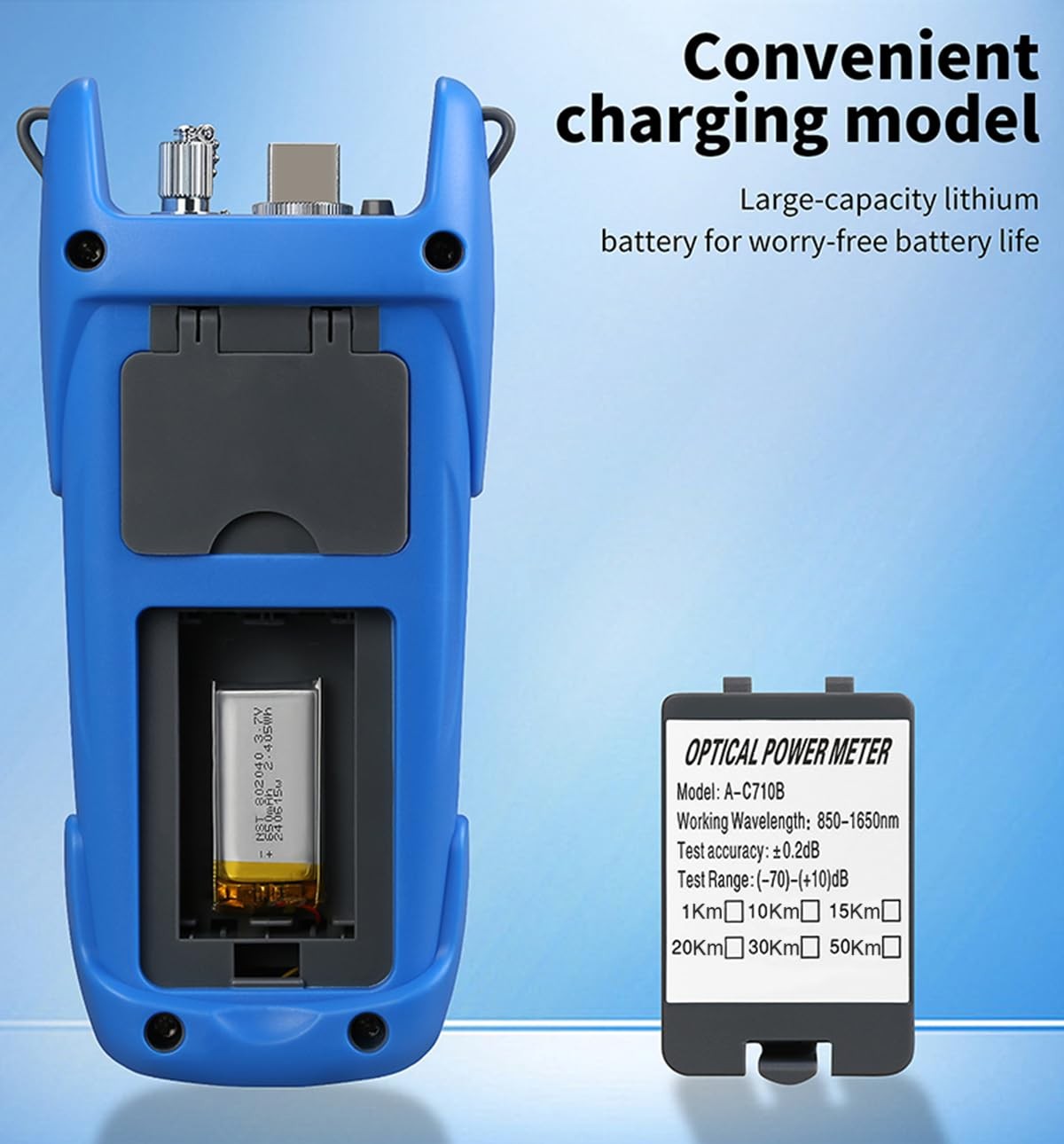 Rechargeable Fiber Optical Power Meter for CCTV Communication Engineering | 1…