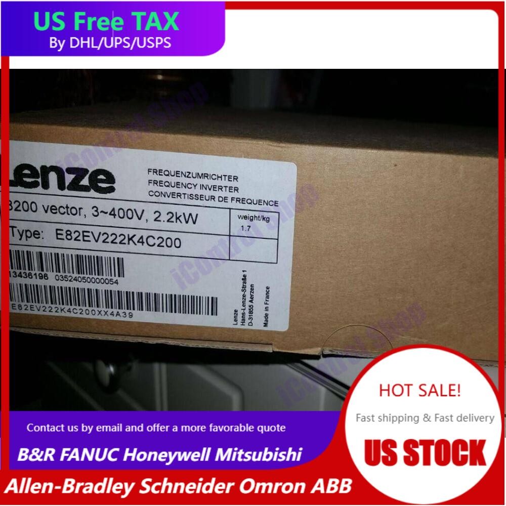 US Free TAX 1PCS LENZE Frequency Inverter E82EV222K4C200 Brand NEW
