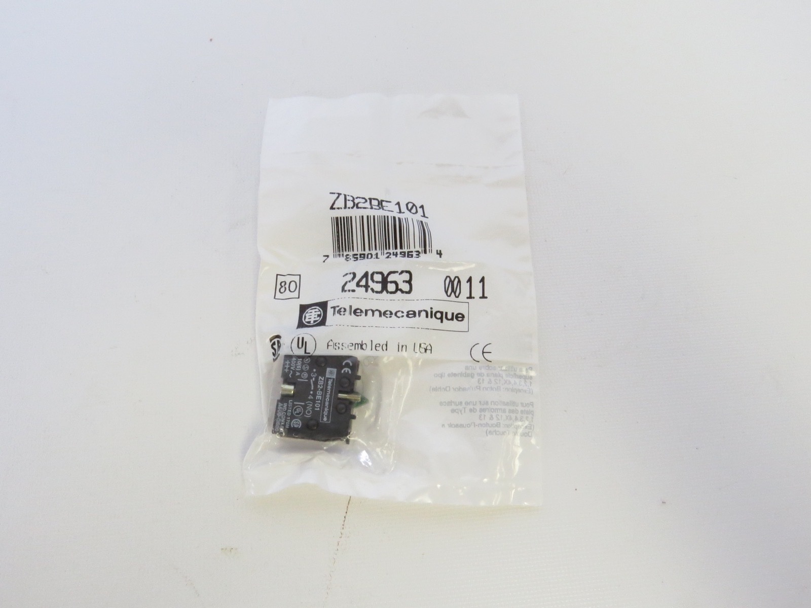 New Telemecanique Sytle Contact Block ZB2BE101 