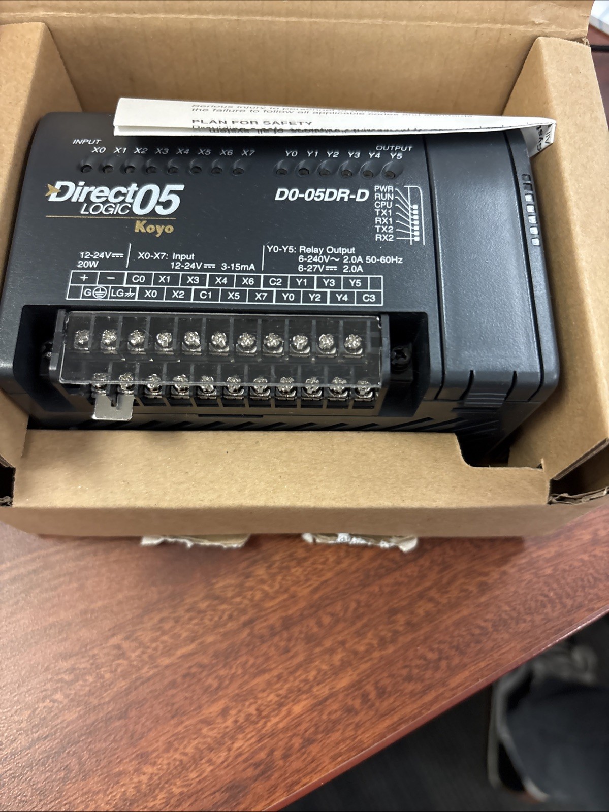 Automation Direct D0-05DR-D DirectLOGIC DL05 PLC Koyo 12-24VDC 8-In/6-Out NIB