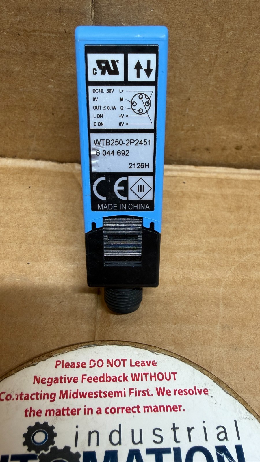 NEW SICK WTB250-2P2451 6 044 692 2126H PHOTOELECTRIC SENSOR 10-30VDC SHIPSAMEDAY