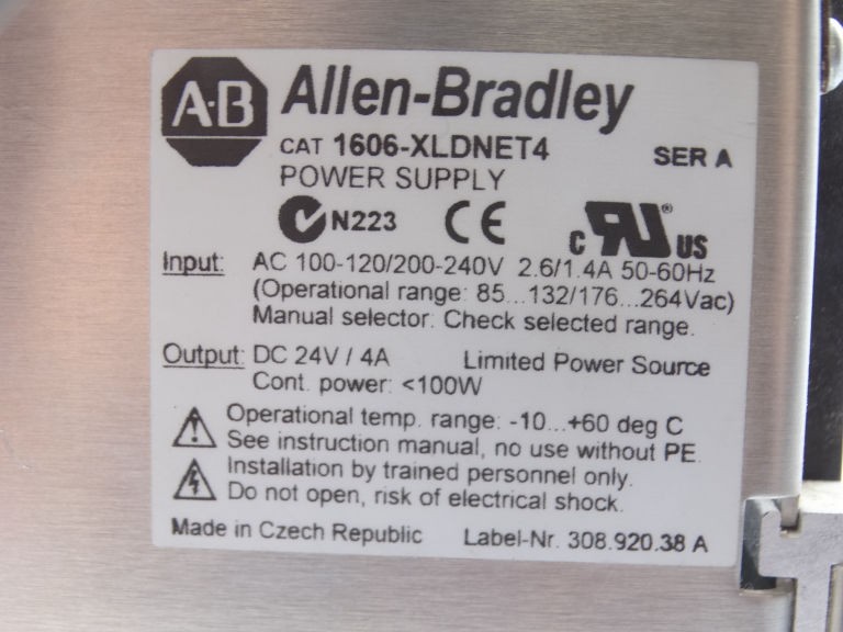 ALLEN BRADLEY 1606-XLDNET4 POWER SUPPLY