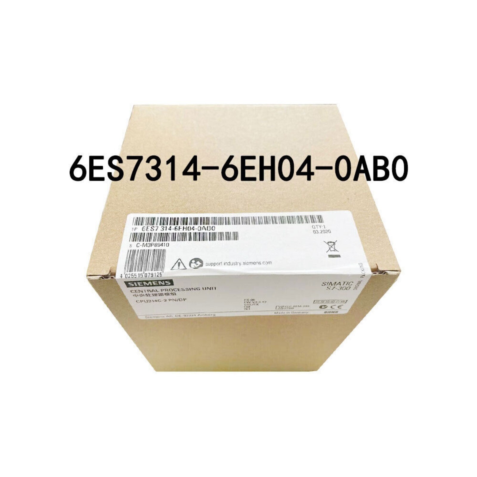 New Siemens 6ES7 314-6EH04-0AB0 6ES7314-6EH04-0AB0 S7-300 CPU 314C-2PN/DP
