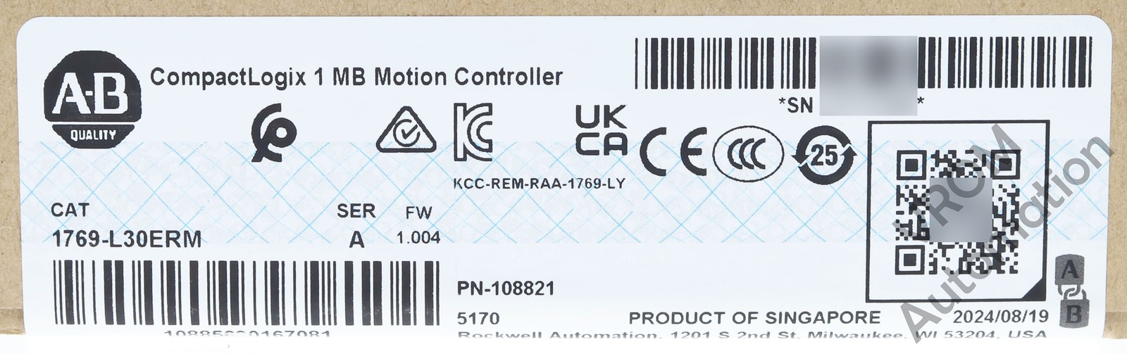 Surplus Sealed Allen Bradley 1769-L30ERM A CompactLogix 1MB Motion Controller Et