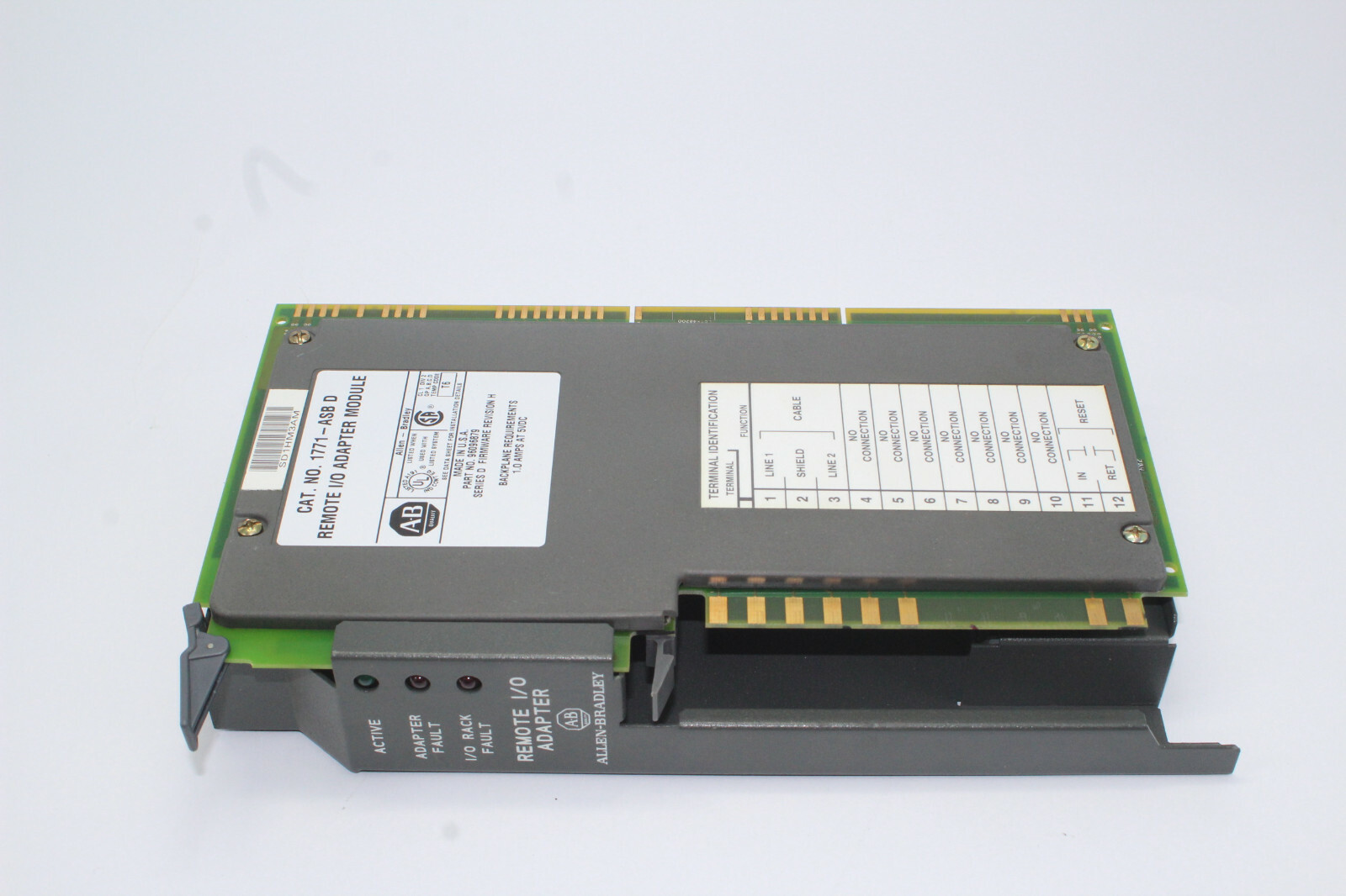 Allen-Bradley 1771-ASB Ser D Rev H Input/Output Adapter Module 5VDC 1.2A Used