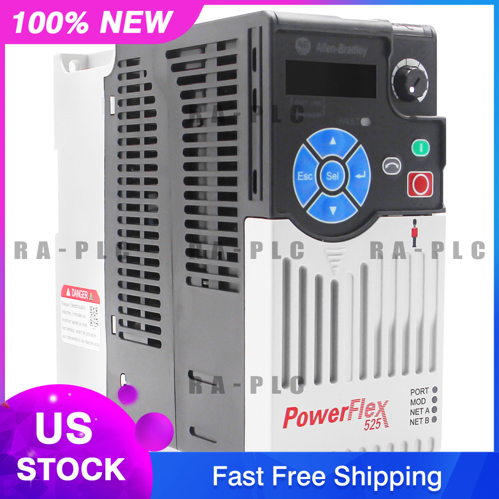 New Allen Bradley 25B-D010N104 /A Powerflex 525 AC Drive 5HP 4.0KW us
