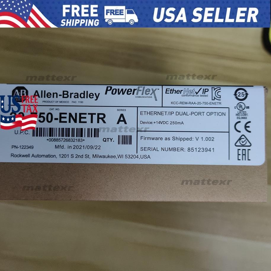 Factory Sealed Allen-Bradley 20-750-ENETR 750 2-P ENet/IP Module AB US Free Tax