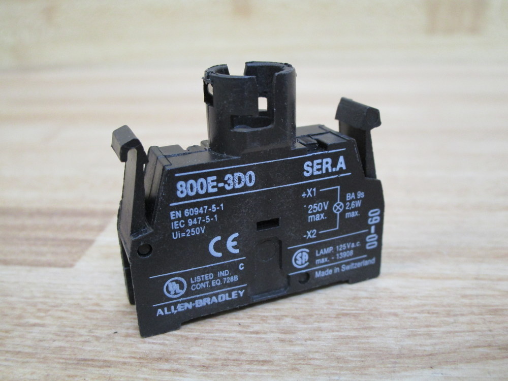 Allen Bradley 800E-3D0 Pilot Light Module 800E-3DO W/O Bulb (Pack of 10)