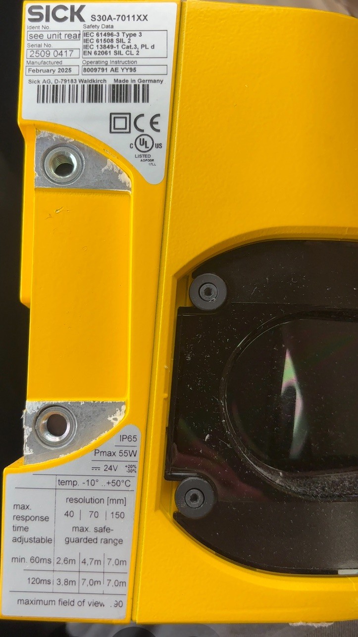 S30A-7011XX | Sick | Safety Laser Scanner, 7M Protected Field Range , Used