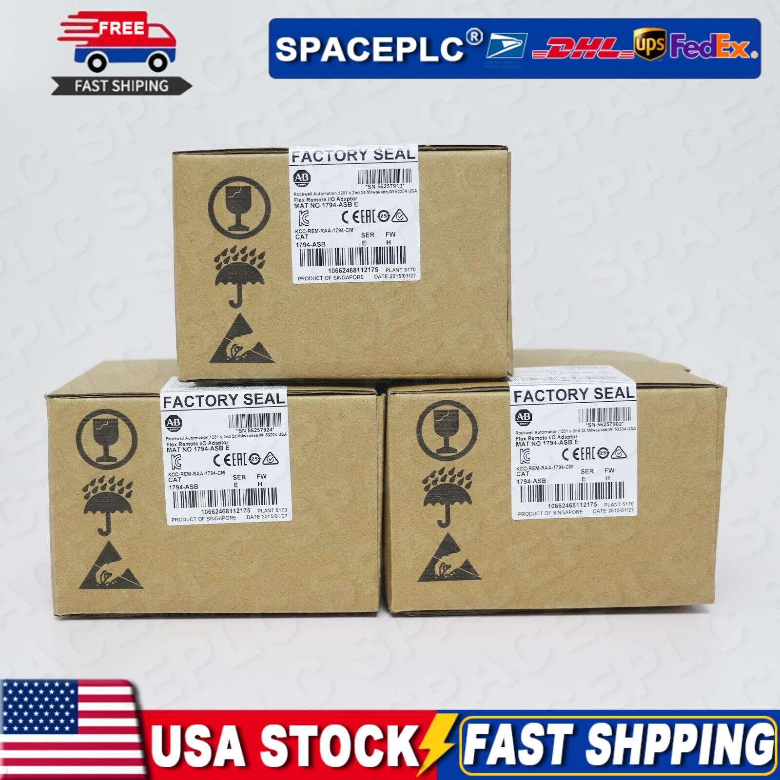New Sealed Allen Bradley 1794-ASB Flex Remote I/O Adapter 1794ASB US Free Tax