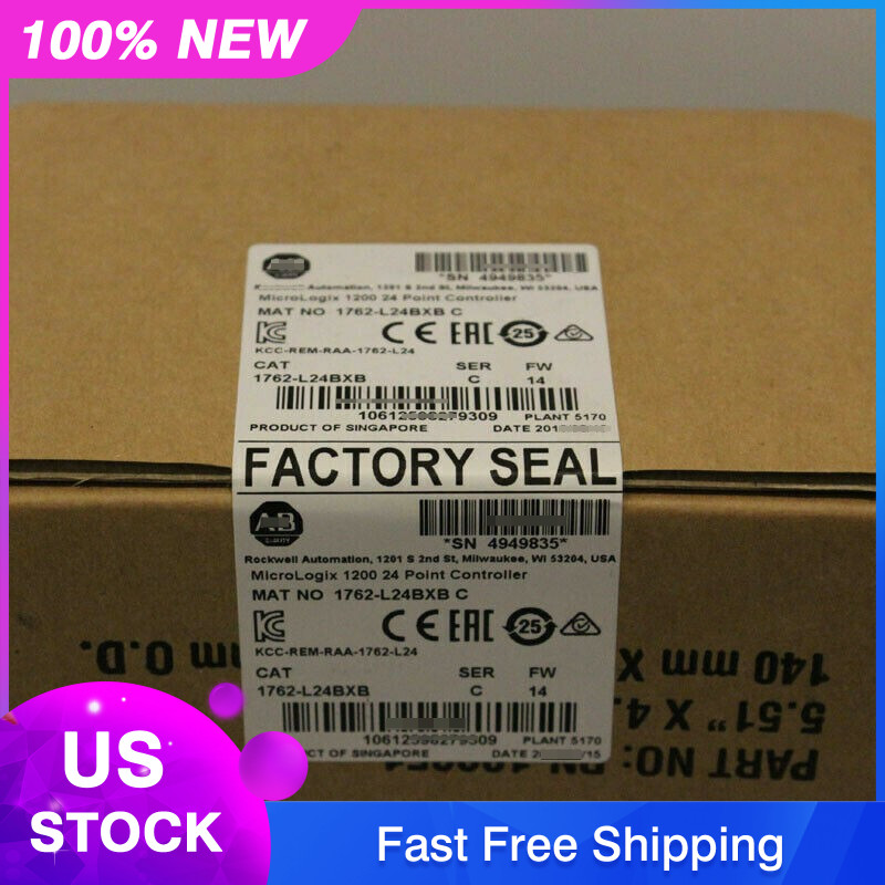 New Allen-Bradley AB 1762-L24BXB SER C MicroLogix 1200 24 Point Controller