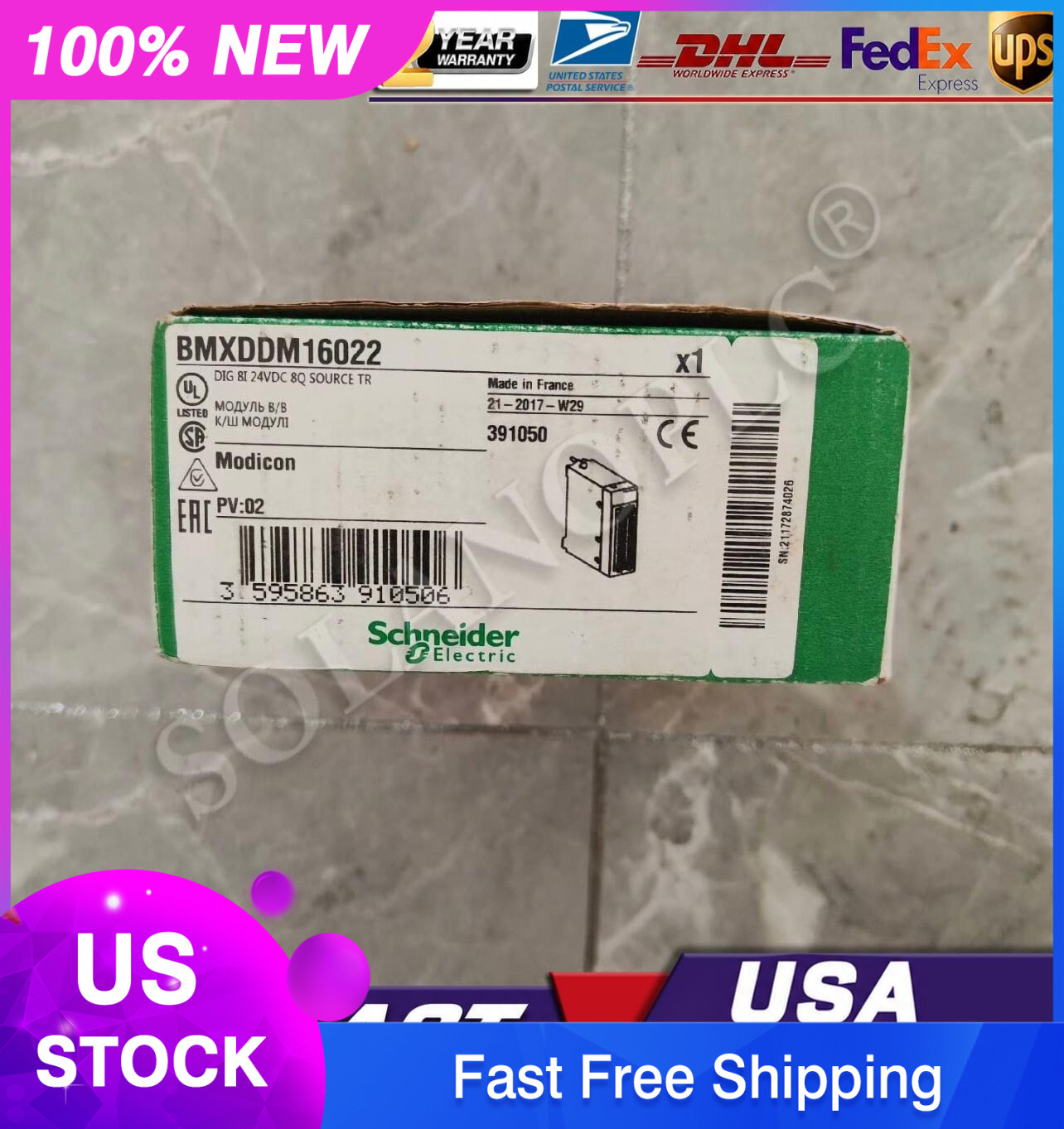 New In Box BMXDDM16022 Schneider Modicon BMX-DDM-16022