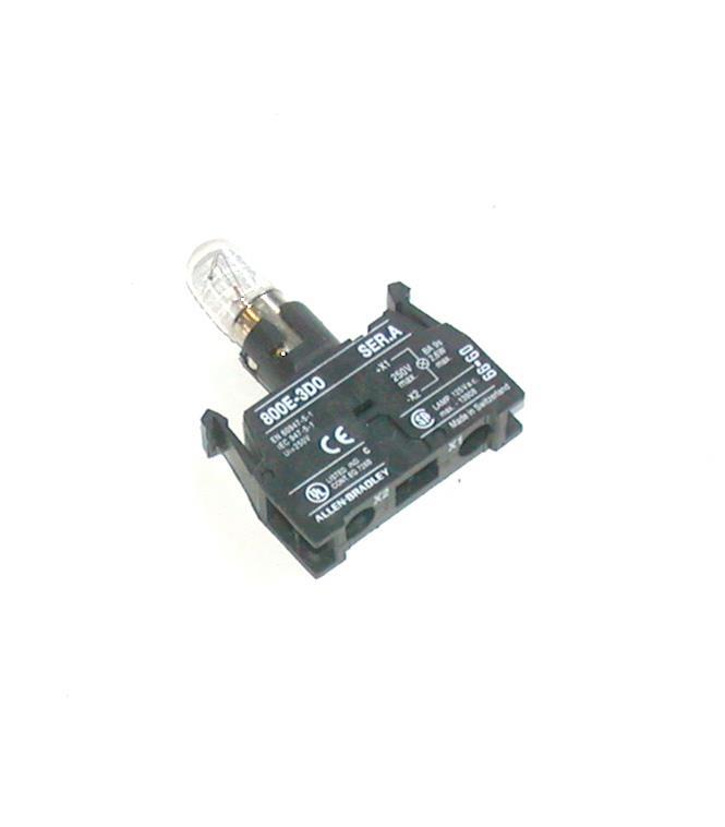 ALLEN BRADLEY 800E-3D0 SWITCH LIGHT MODULE 125 VAC 2.6 WATT